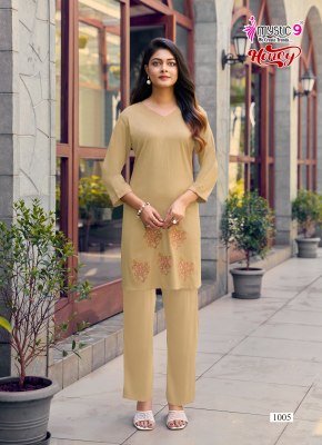 Mystic 9 Honey Vol-1 Viscose Slub Lycra Co-Ord Set Collection co ord set catalogs