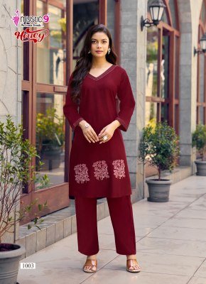 Mystic 9 Honey Vol-1 Viscose Slub Lycra Co-Ord Set Collection co ord set catalogs