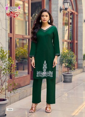 Mystic 9 Honey Vol-1 Viscose Slub Lycra Co-Ord Set Collection co ord set catalogs