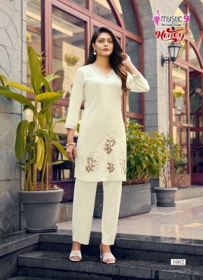 Mystic 9 Honey Vol-1 Viscose Slub Lycra Co-Ord Set Collection co ord set catalogs