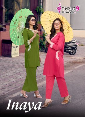 Mystic 9 Inaya Vol-1 Heavy Viscose Slub Lycra Embroidery Co-Ord Set 