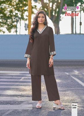 Mystic 9 Inaya Vol-1 Heavy Viscose Slub Lycra Embroidery Co-Ord Set co ord set catalogs