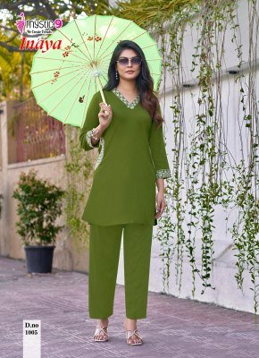 Mystic 9 Inaya Vol-1 Heavy Viscose Slub Lycra Embroidery Co-Ord Set co ord set catalogs