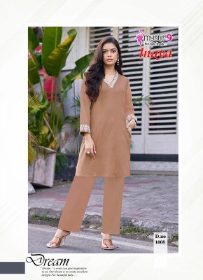 Mystic 9 Inaya Vol-1 Heavy Viscose Slub Lycra Embroidery Co-Ord Set co ord set catalogs