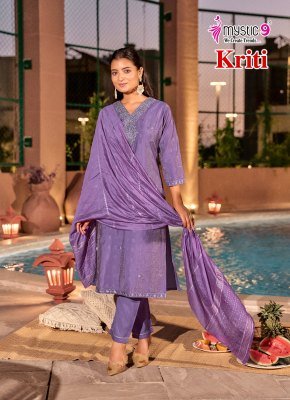 Mystic 9 Kriti Vol 1 Premium Vertican Shimmer Kurti Catalogs Embroidery Wholesale Collection kurtis catalogs