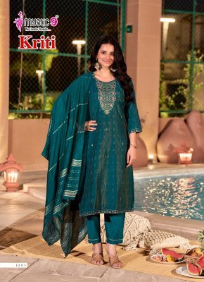 Mystic 9 Kriti Vol 1 Premium Vertican Shimmer Kurti Catalogs Embroidery Wholesale Collection kurtis catalogs