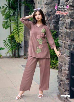 Mystic 9 Maanya Vol 1 Dyed Li-Silk Wrinkle Embroidered Co-Ord Set co ord set catalogs