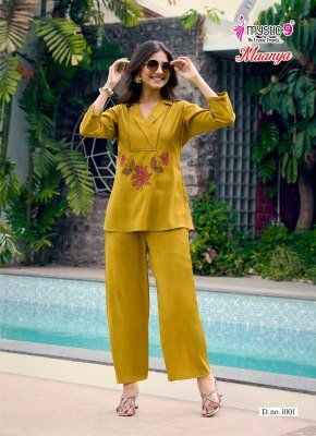 Mystic 9 Maanya Vol 1 Dyed Li-Silk Wrinkle Embroidered Co-Ord Set co ord set catalogs