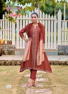 Mystic 9 Mahek Vol 2 Roman Silk Embroidery Work Suit Set Top, Pant And Contrast Chanderi Dupatta Wholesale kurtis catalogs