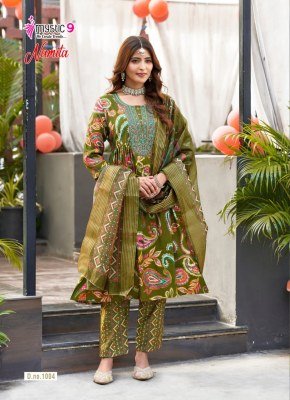 Mystic 9 Namita Vol 1 Muslin Umbrella Cut Kurti Pant with Dupatta kurti pant with dupatta Catalogs