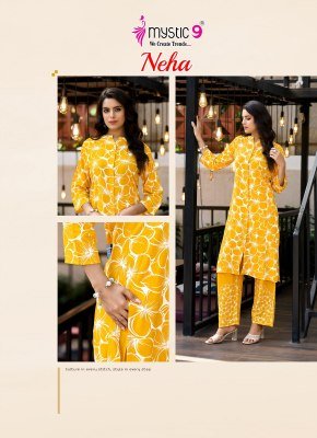 Mystic 9 Neha Vol 1 Premium Rayon Print Co Ord Set Mystic 9