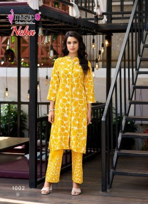 Mystic 9 Neha Vol 1 Premium Rayon Print Co Ord Set co ord set catalogs