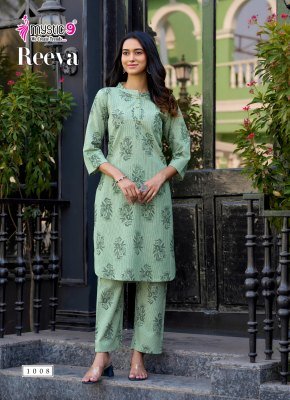 Mystic 9 Reeva Vol 1 Premium Cotton Flex Print Co-Ord Set co ord set catalogs