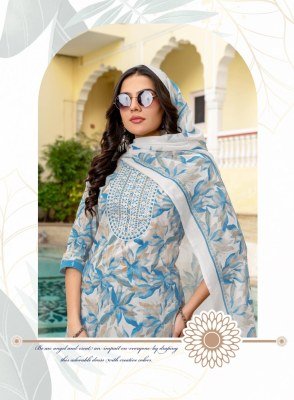 Mystic 9 Roshni Vol 1 Cambric Cotton Straight Kurti Set with Printed Dupatta (M–3XL) readymade suit catalogs