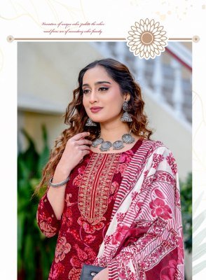 Mystic 9 Roshni Vol 1 Cambric Cotton Straight Kurti Set with Printed Dupatta (M–3XL) readymade suit catalogs