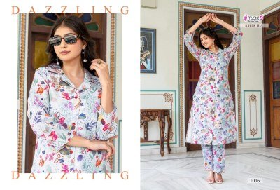 Mystic 9 Shikha Vol 1 Elegant Digital Print Linen Co-Ord Set with Sleeves Lock And Dyed Buttons Pocket Wholesale co ord set catalogs