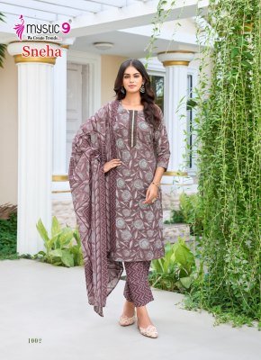 Mystic 9 Sneha Vol 1 Designer Cotton Foil Print Kurti with Pant and  Print Cotton Dupatta Wholesale kurtis catalogs