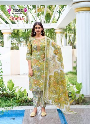 Mystic 9 Sneha Vol 1 Designer Cotton Foil Print Kurti with Pant and  Print Cotton Dupatta Wholesale kurtis catalogs