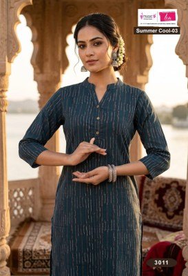 Mystic 9 Summer Cool Vol. 3 Camric Single Kurti 