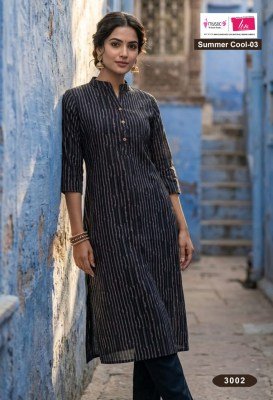 Mystic 9 Summer Cool Vol. 3 Camric Single Kurti kurtis catalogs