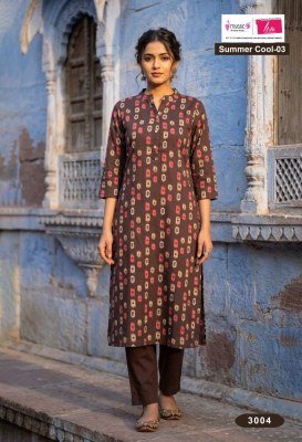Mystic 9 Summer Cool Vol. 3 Camric Single Kurti kurtis catalogs