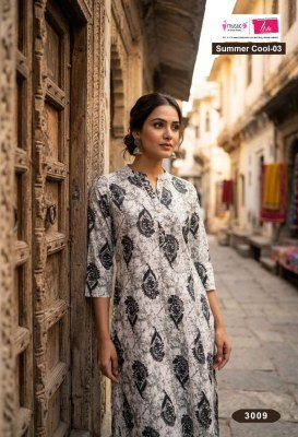 Mystic 9 Summer Cool Vol. 3 Camric Single Kurti kurtis catalogs