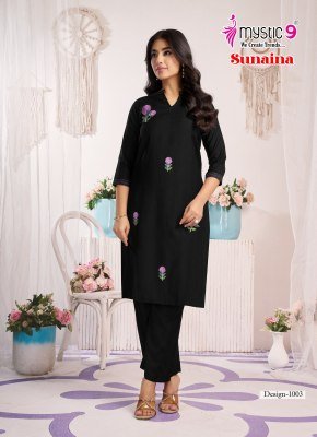 Mystic 9 Sunaina Vol 1 Vertican Dyed Straight Cut Co-Ord Set co ord set catalogs