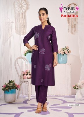 Mystic 9 Sunaina Vol 1 Vertican Dyed Straight Cut Co-Ord Set co ord set catalogs