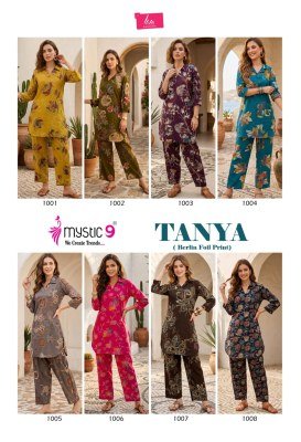 Mystic 9 Tanya Vol. 1 Berlin Foil Print Co-Ord Set co ord set catalogs