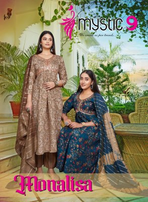 Mystic 9 by Monalisha vol 2 premium quality foil print readymade suit catalogue Amavi