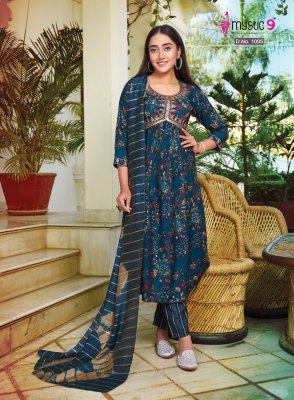 Mystic 9 by Monalisha vol 2 premium quality foil print readymade suit catalogue readymade suit catalogs