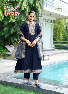 Mystic 9Hansika Vol 2  Exclusive Heavy Gadhval Embroidered Suit Bottom with Digital Chanderi Dupatta Wholesale kurtis catalogs