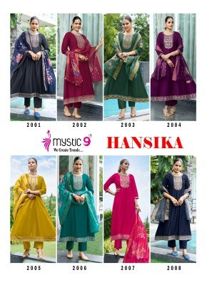 Mystic 9Hansika Vol 2  Exclusive Heavy Gadhval Embroidered Suit Bottom with Digital Chanderi Dupatta Wholesale kurtis catalogs