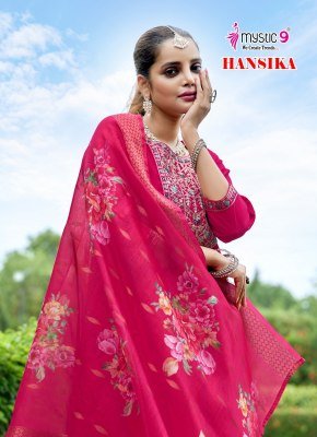 Mystic 9Hansika Vol 2  Exclusive Heavy Gadhval Embroidered Suit Bottom with Digital Chanderi Dupatta Wholesale kurtis catalogs