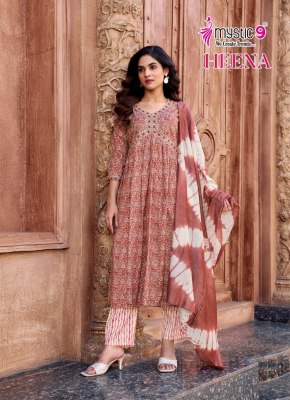 Mystic 9 By Heena Vol 9 Most Exclusive Rayon Capsule Foil Print Aaliya Cut kurti  New Collcetion kurtis catalogs