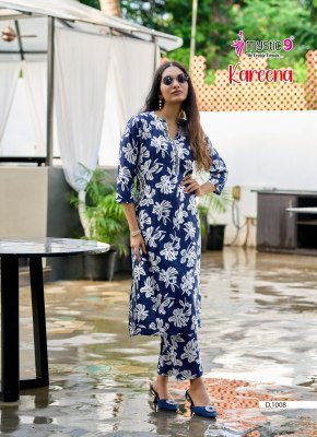 Mystic9 Kareena Vol 1 Rayon Katha Print Coord Set Premium Embroidered Kurti with Plazzo Pants Wholesale kurtis catalogs