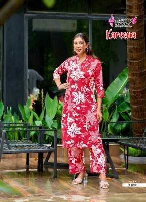 Mystic9 Kareena Vol 1 Rayon Katha Print Coord Set Premium Embroidered Kurti with Plazzo Pants Wholesale kurtis catalogs