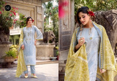 NAIRA VOL 115 by BelliZa Designer Studio Premium 100  Pure Cotton Top with Heavy Self Embroidery Digital Print MAL MAL Cotton Dupatta and Cotton Botto readymade suit catalogs