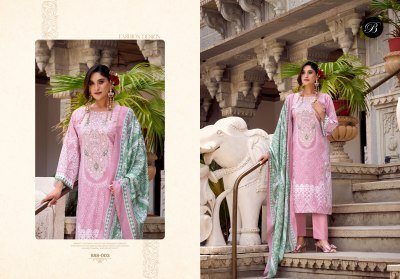 NAIRA VOL 115 by BelliZa Designer Studio Premium 100  Pure Cotton Top with Heavy Self Embroidery Digital Print MAL MAL Cotton Dupatta and Cotton Botto readymade suit catalogs