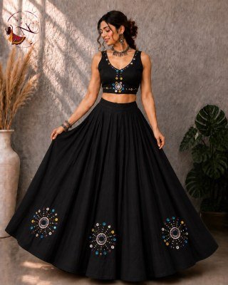 NC Navratri Collection Khelaiya Roman Silk Lehenga Choli with Heavy Real Mirror Hand Work lehenga choli catalogs