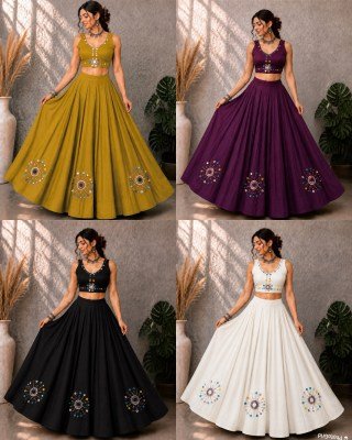 NC Navratri Collection Khelaiya Roman Silk Lehenga Choli with Heavy Real Mirror Hand Work lehenga choli catalogs