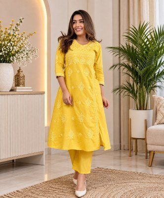 NOOR-E-CHIKANKARI ANGRAKHA Shifli Luxe Cotton Angrakha Size wise Combo Set