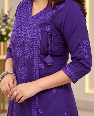 NOOR-E-CHIKANKARI ANGRAKHA Shifli Luxe Cotton Angrakha Size wise Combo Set