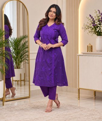 NOOR-E-CHIKANKARI ANGRAKHA Shifli Luxe Cotton Angrakha Size wise Combo Set