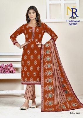 NR lunch Ajarakh printed pure cotton readymade suit collection readymade suit catalogs