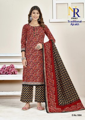 NR lunch Ajarakh printed pure cotton readymade suit collection readymade suit catalogs