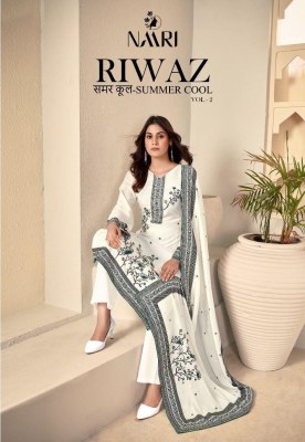 Naari by Riwaz pure viscose jacquard minakari unstitched suit catalogue at affordable rate     