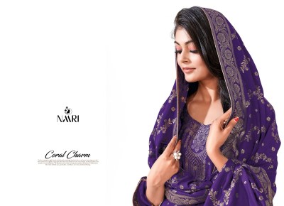 Naari present Mehar 7 pure muslin jacaured pakisatni suit catalogue at wholesale price pakistani suit catalogs