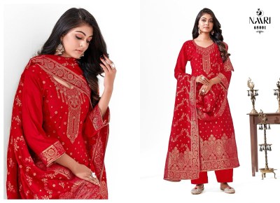 Naari present Mehar 7 pure muslin jacaured pakisatni suit catalogue at wholesale price pakistani suit catalogs