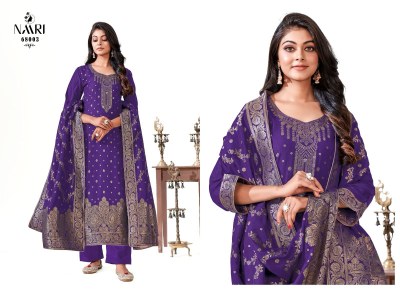 Naari present Mehar 7 pure muslin jacaured pakisatni suit catalogue at wholesale price pakistani suit catalogs